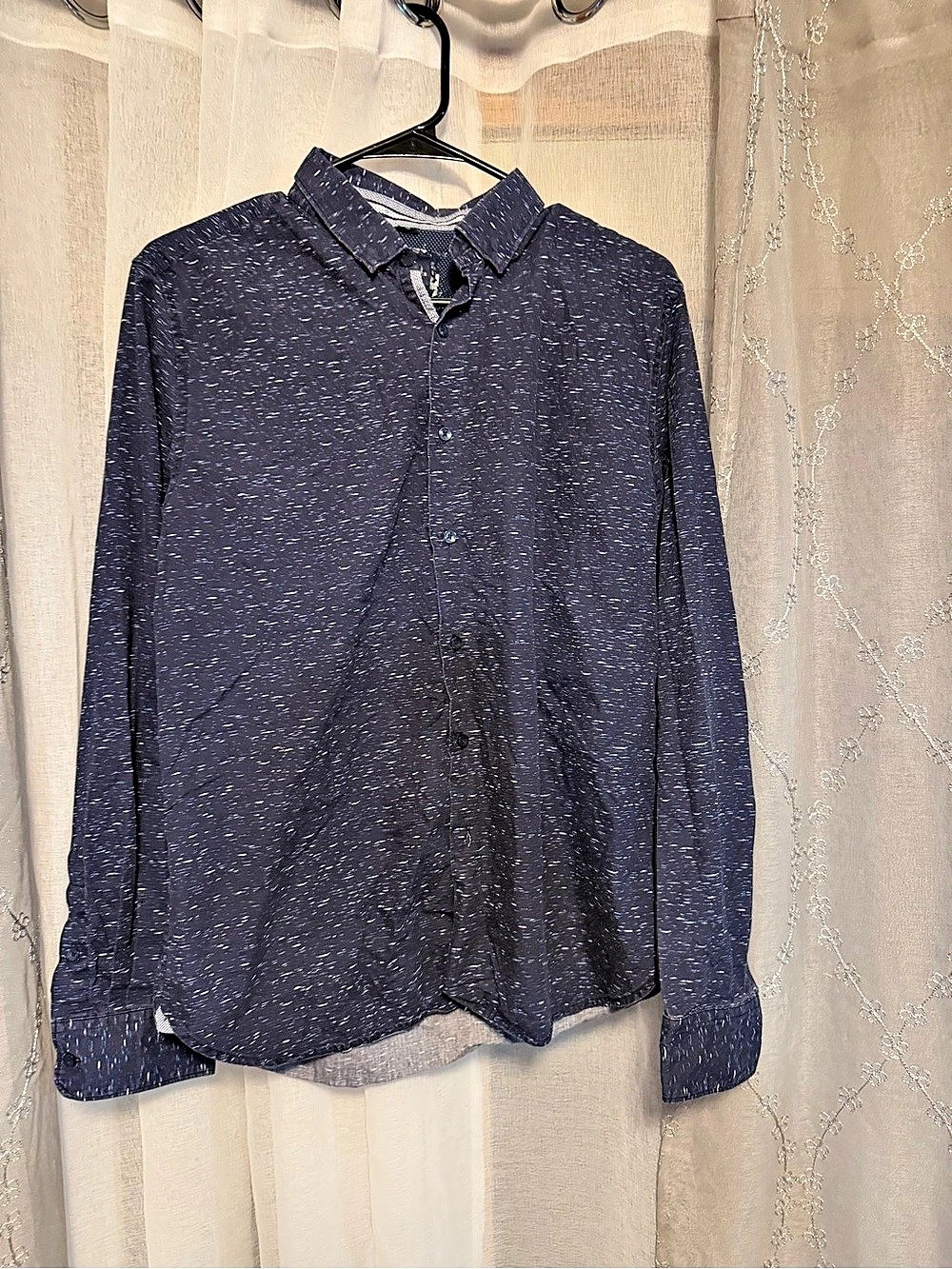 Denim & Flower Men's Speckled Button-Down Shirt Size Medium
